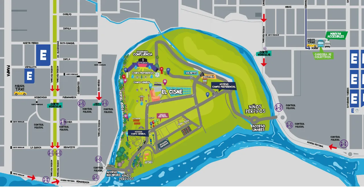 Mapa Fiesta de la Confluencia 2024