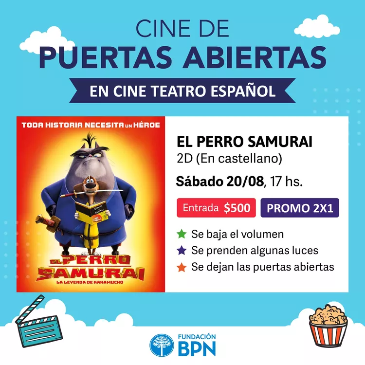 Cine de Puertas Abiertas 20 de agosto