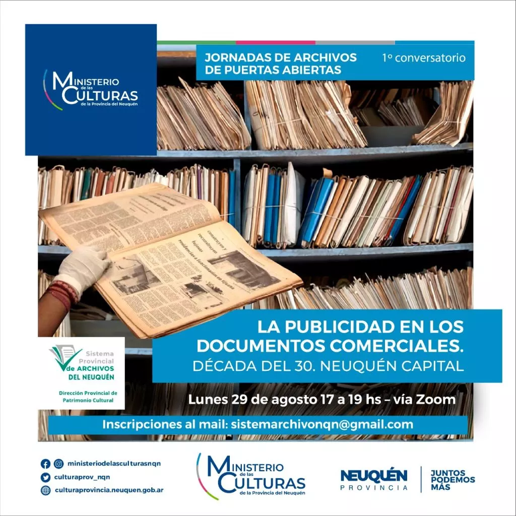Conversatorio “La publicidad en los documentos comerciales alrededor de la década del ´30 en Neuquén capital”